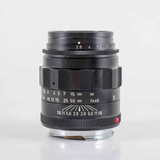 LEITZ Leica Tele-Elmarit M 90mm/F2.8 Ver.I V.1/ Fat Black Lens Yr.1966 Canada #11918
