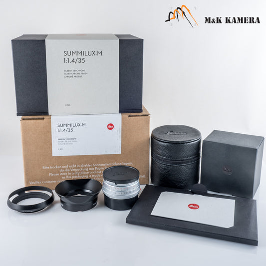 Brand New Leica Summilux-M 35mm/F1.4 E46 Steel Rim 2022 Silver Lens Germany 11301 #11301
