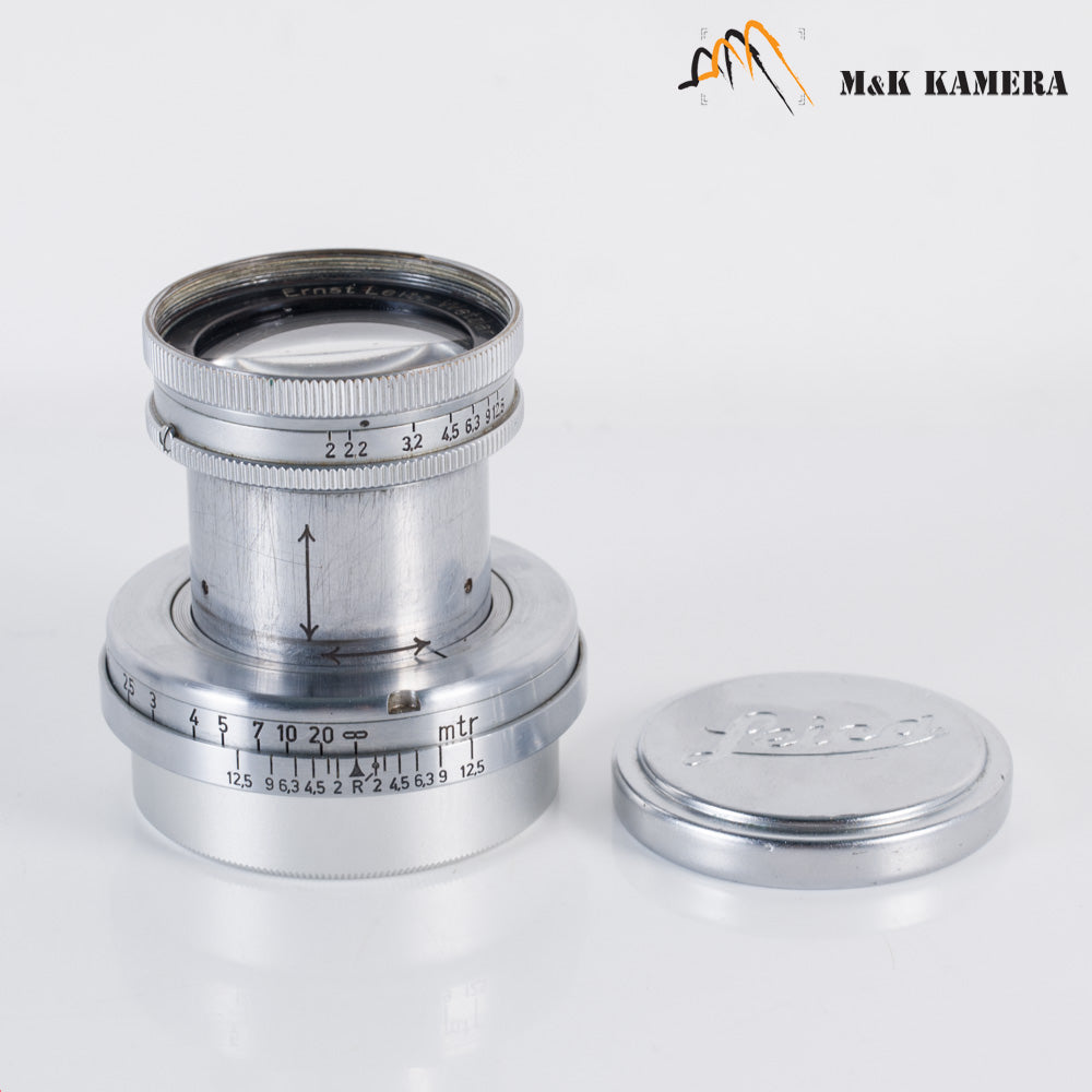 LEITZ Leica Summar L39 50mm/F2.0 Silver Lens Yr.1938 LTM Germany