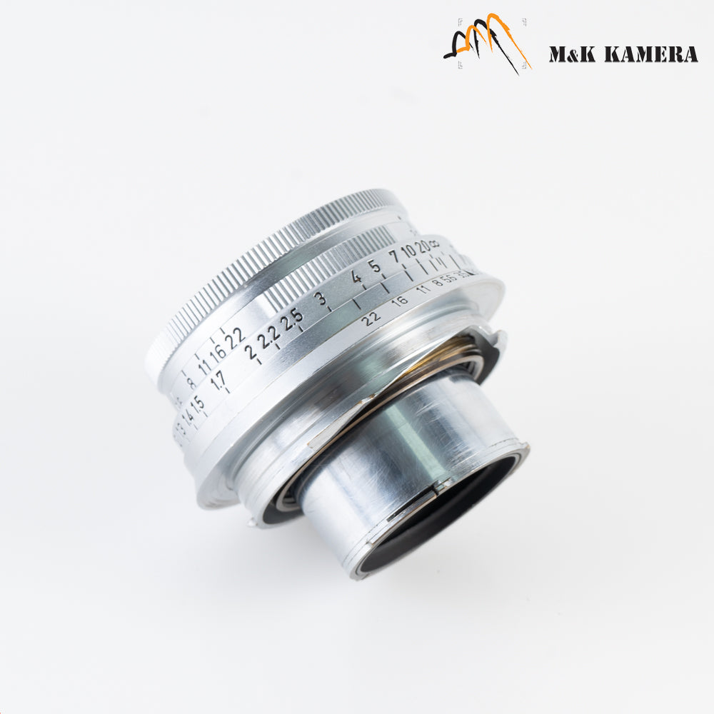 LEITZ Leica Elmar M 50mm/F3.5 E39 Silver Lens Yr.1954 Germany #87875