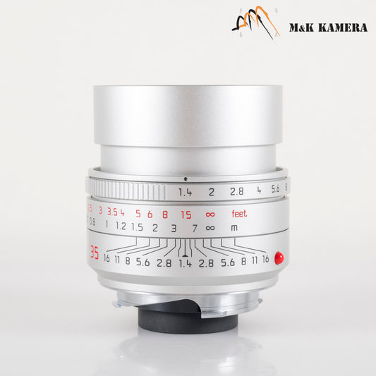 Leica Summilux-M 35mm/F1.4 E46 ASPH/ FLE II Silver Lens Germany 11727 #23906