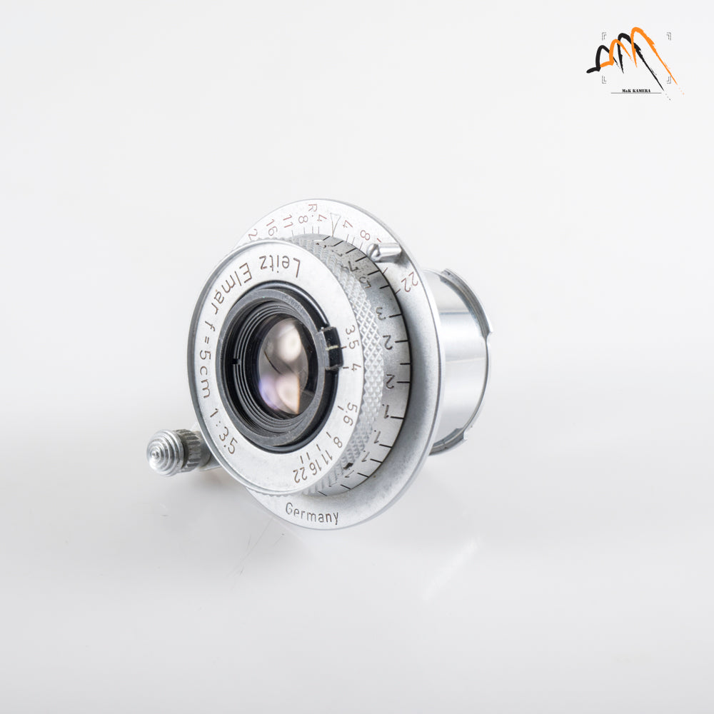 LEITZ Leica Elmar L39 50mm/F3.5 Red Scale Lens Yr.1956 LTM Germany #11325