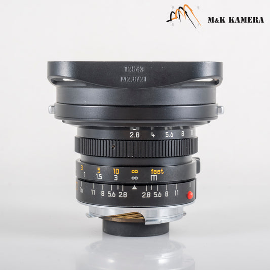 Leica Elmarit M 21mm/F2.8 E60 Pre-A Black Lens Yr.1991 Canada #88904