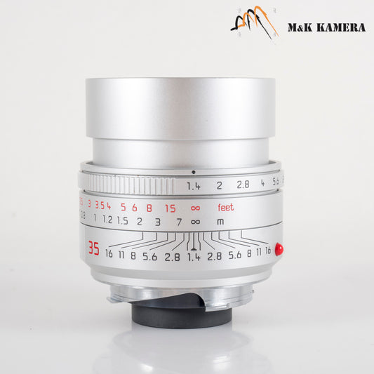 Leica Summilux-M 35mm/F1.4 E46 ASPH/ FLE II Silver Lens Germany 11727 #23876