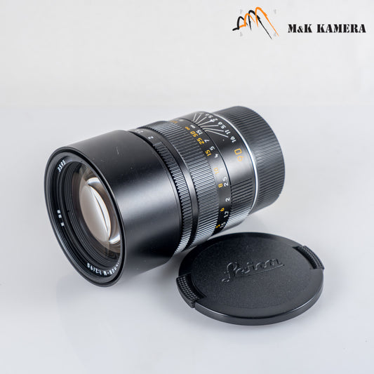 Leica Summicron-M 90mm/F2.0 E49 Rare Black Lens Yr.1992 Canada #24044
