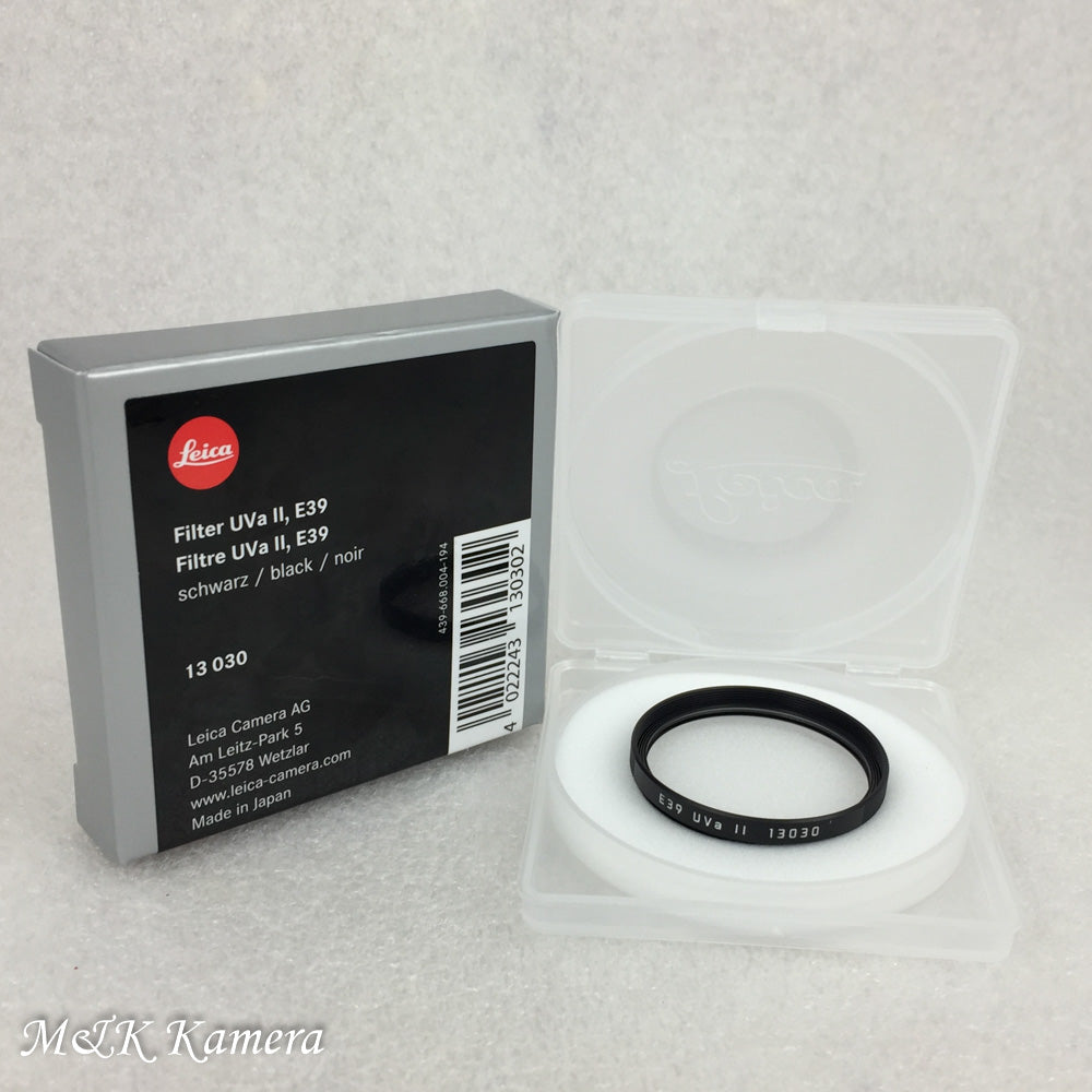 LEICA E39 UVa II 13030 フィルター 黒 箱付き Brand New Leica E39 39mm UVa II Black 13030 Filter #13030 – M&K Kamera