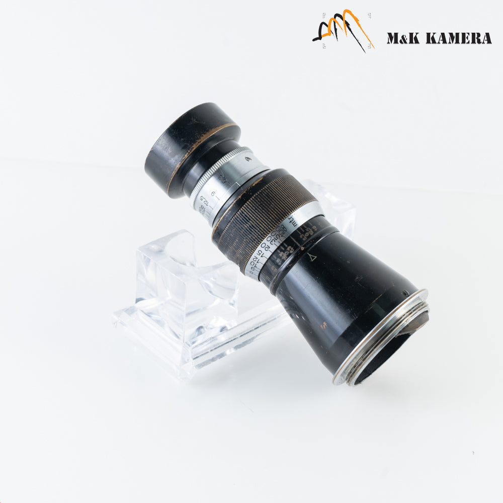 LEITZ Leica Elmar L39 105mm/F6.3 Mountain Elmar Black Paint Lens Yr.1933 LTM Germany #87784