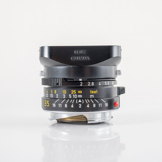 LEITZ Leica Summicron-M 35mm/F2.0 Ver.4 7 Elements Black 1913-1983 Lens Yr.1982 Canada #23844