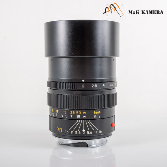 Leica Summicron-M 90mm/F2.0 E55 Pre-Asph/ Ver.II Black Lens Yr.1992 Canada 11136 #88716