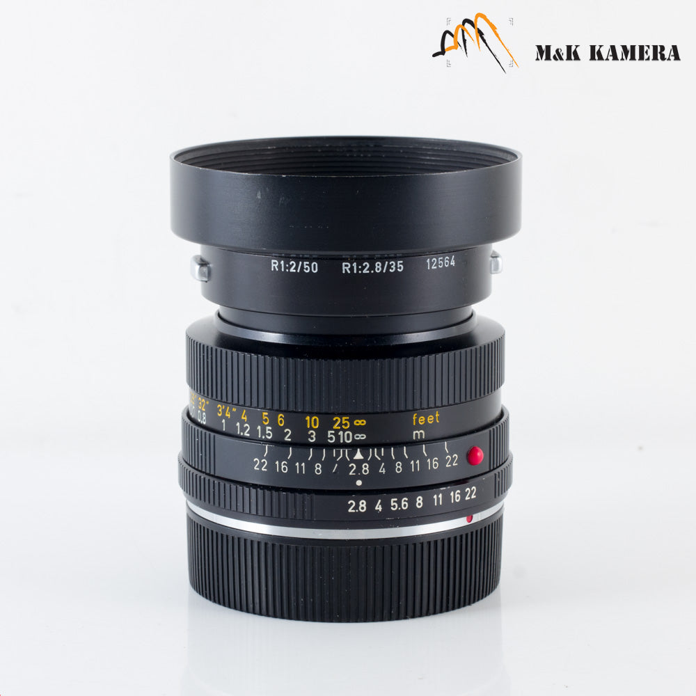 LEITZ Leica Elmarit-R 35mm/F2.8 Ver.I V1 Lens Yr.1966 Germany #68475