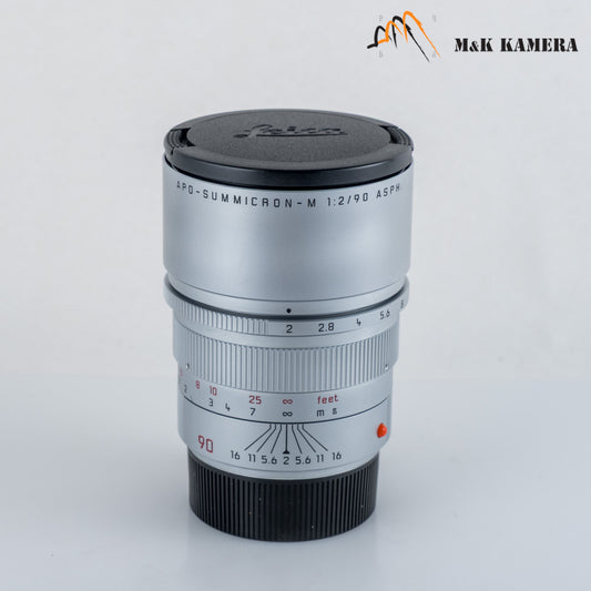 Leica APO-Summicron-M 90mm/F2.0 ASPH Silver Boxed Rare 11885 #64335