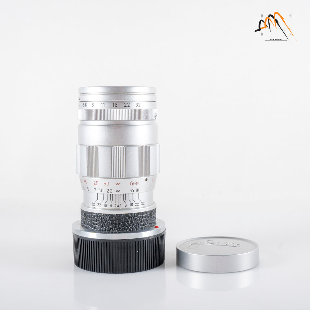 Leitz Elmar 90mm f/4 L39 シュミット正規輸入品 LEITZ Leica Elmar L39 90mm/F4.0 Ver.II V2/ 3 Elements Silver Lens