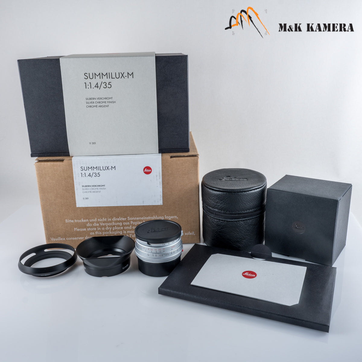 Brand New Leica Summilux-M 35mm/F1.4 E46 Steel Rim 2022 Silver Lens Germany 11301 #11301
