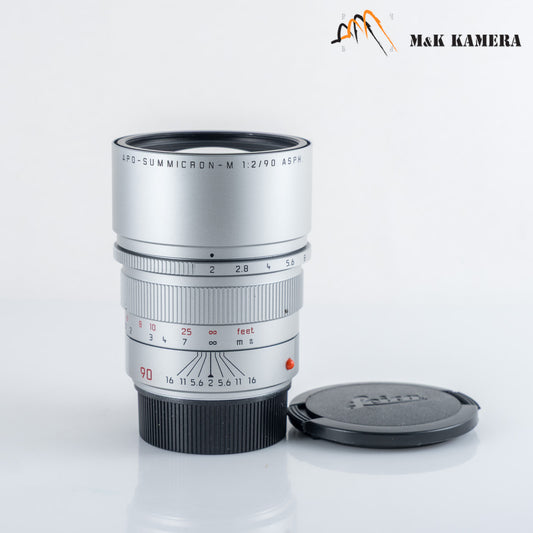 Leica APO-Summicron-M 90mm/F2.0 ASPH Silver Lens Yr.2002 Germany 11885 #88692
