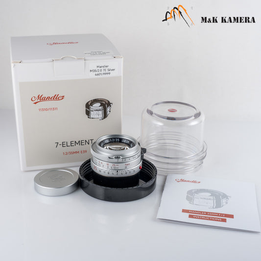 Mandler 35mm F2.0 “7 elements” Silver Lens #MANDLER352.0S