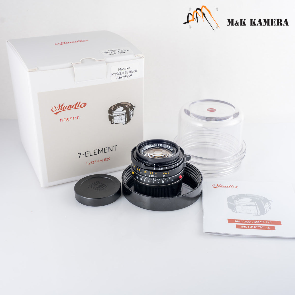 Mandler 35mm F2.0 “7 elements” Black Lens #MANDLER352.0B