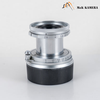 LEITZ Leica Elmar M 50mm/F2.8 Ver.I Silver Lens Yr.1958 Germany #11474
