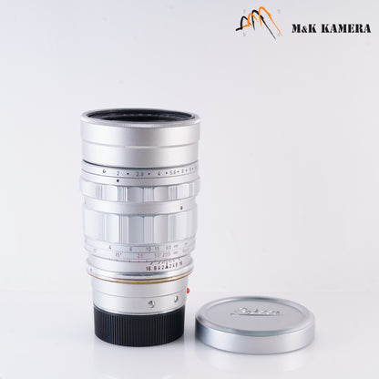 LEITZ Leica Summicron M 90mm/F2.0 Ver.I V.1 Silver Lens Yr.1960 Canada #88121