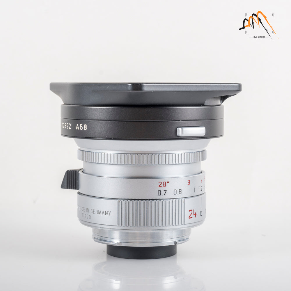 Leica Elmarit-M 24mm/F2.8 ASPH Silver Lens Yr.1998 Germany 11898 #11621