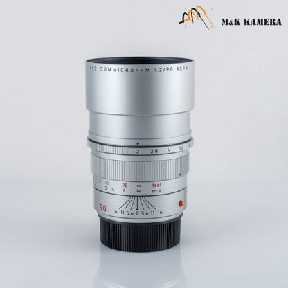 Leica APO-Summicron-M 90mm/F2.0 ASPH Silver Lens Yr.2002 Germany 11885 #88692
