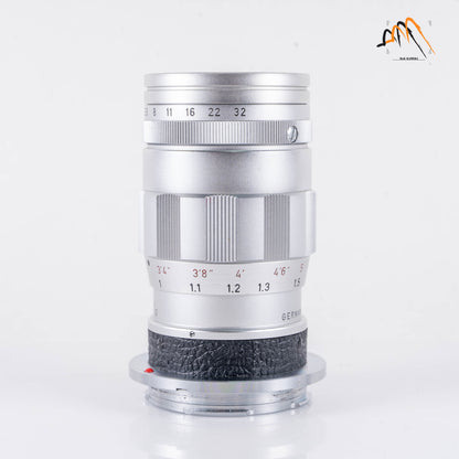 LEITZ Leica Elmar M 90mm/F4.0 E39 Ver.II V2/ 3 Elements Silver Lens Yr.1962 Germany 11830 #11237