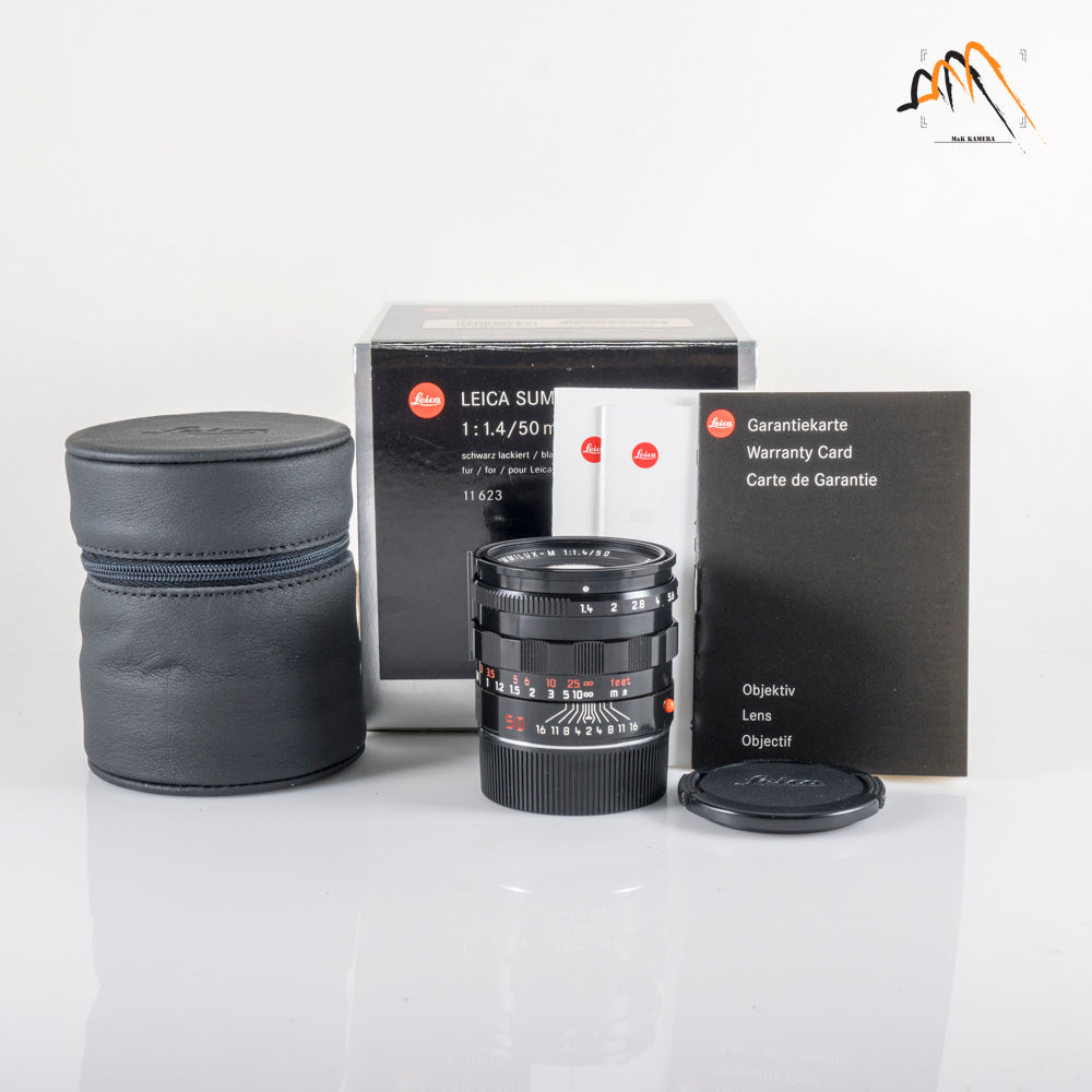 Leica Summilux-M 50mm/F1.4 Pre-A Black Paint Lens Yr.2005 Germany 11623 #23760
