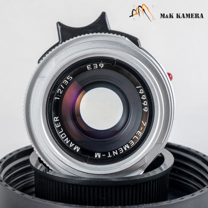 Mandler 35mm F2.0 “7 elements” Silver Lens #MANDLER352.0S