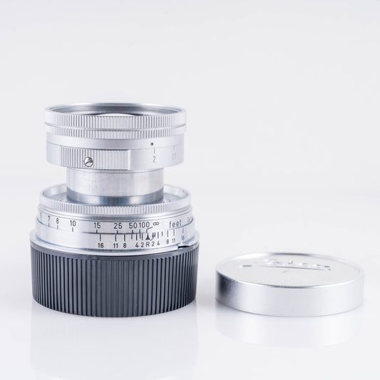LEITZ Leica Summicron L39 50mm/F2.0 Silver Lens Yr.1955 LTM Germany #10954