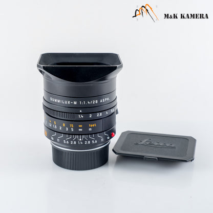 Leica Summilux-M 28mm/F1.4 ASPH 11668 Black Lens Germany #12090