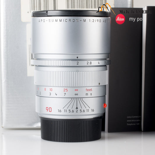 Leica APO-Summicron-M 90mm/F2.0 ASPH Silver Lens Yr.2002 Germany 11885 #64335