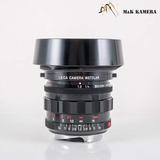 Leica Noctilux-M 50mm/F1.2 ASPH Glossy Black Paint Finish Lens Germany 11731 #23893