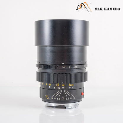 LEITZ Leica Summilux-M 75mm/F1.4 Ver.II Lens Yr.1982 Canada 11815 #23888