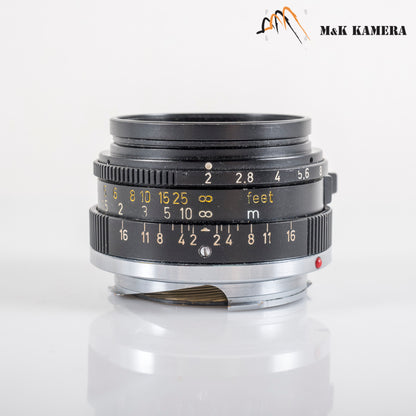 LEITZ Leica Summicron-M 35mm/F2.0 E39 6E/ Elements Lens Yr.1971 Canada #11999