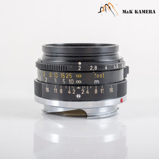 LEITZ Leica Summicron-M 35mm/F2.0 E39 6E/ Elements Lens Yr.1971 Canada #11999