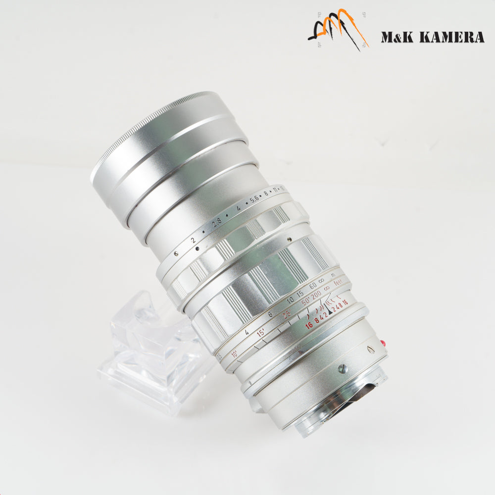 LEITZ Leica Summicron M 90mm/F2.0 Ver.I V.1 Silver Lens Yr.1960 Canada #23275