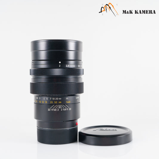 LEITZ Leica Summicron M 90mm/F2.0 Ver.I V.1 Black Lens Yr.1975 Canada #23099
