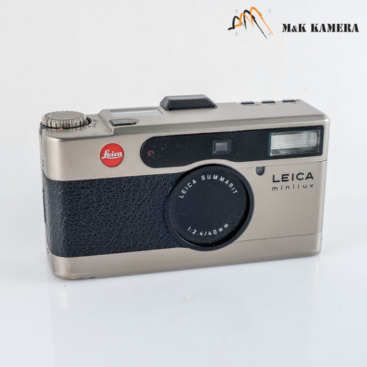 Leica Minilux Summarit 40mm f/2.4 Black Film Compact Camera 18009 #23992