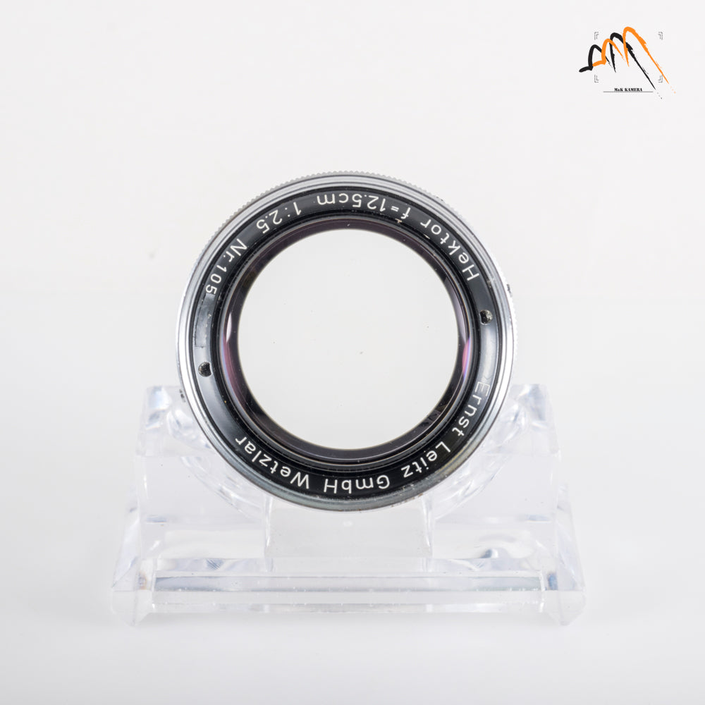 LEITZ Leica Hektor L39 125mm/F2.5 Visoflex lens Silver Lens Yr.1953 LTM Canada #11627