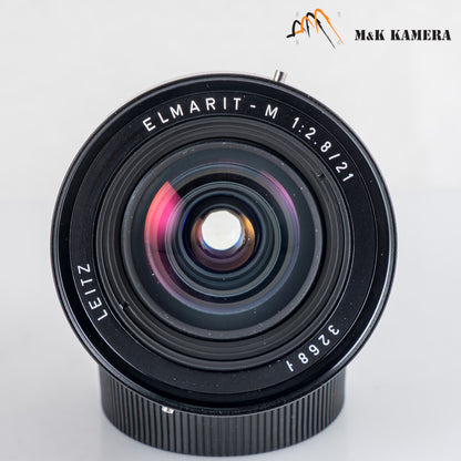LEITZ Leica Elmarit M 21mm/F2.8 E60 Pre-A Black Lens Yr.1983 Canada #24045