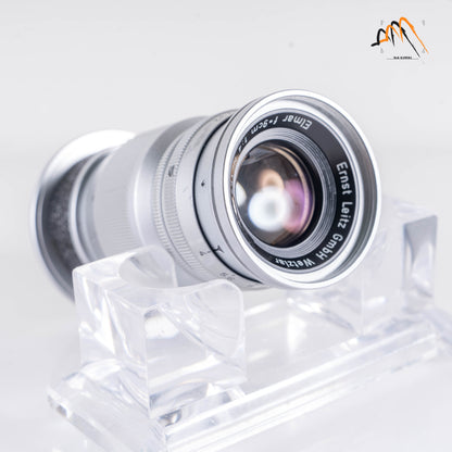LEITZ Leica Elmar M 90mm/F4.0 Silver Lens Yr.1958 Germany #23458