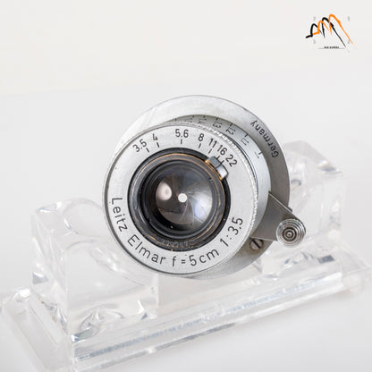 LEITZ Leica Elmar L39 50mm/F3.5 Red Scale Lens Yr.1937 LTM Germany #11563