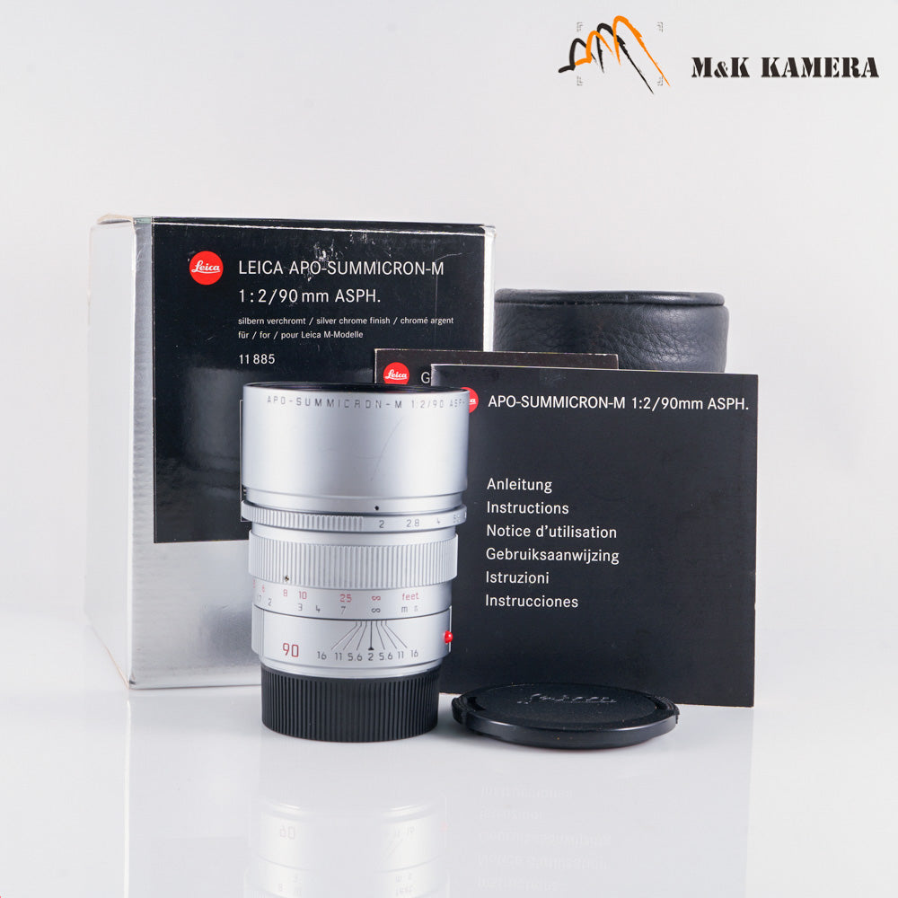Leica APO-Summicron-M 90mm/F2.0 ASPH Silver 6 bit boxed 11885 #22836