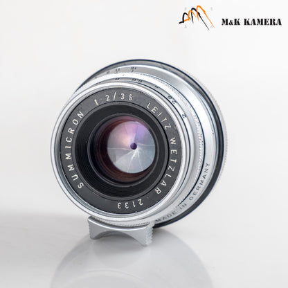 LEITZ Leica Summicron-M 35mm/F2.0 Ver.I 8 Elements Lens Yr.1965 Germany #12113