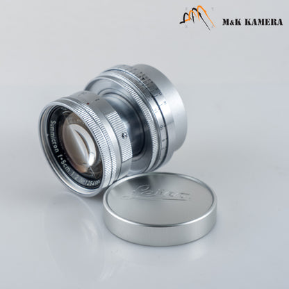LEITZ Leica Summicron L39 50mm/F2.0 Silver Lens Yr.1955 LTM Germany #88743