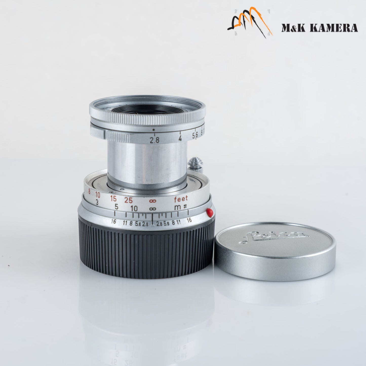 LEITZ Leica Elmar M 50mm/F2.8 Ver.I Silver Lens Yr.1966 Germany #23016