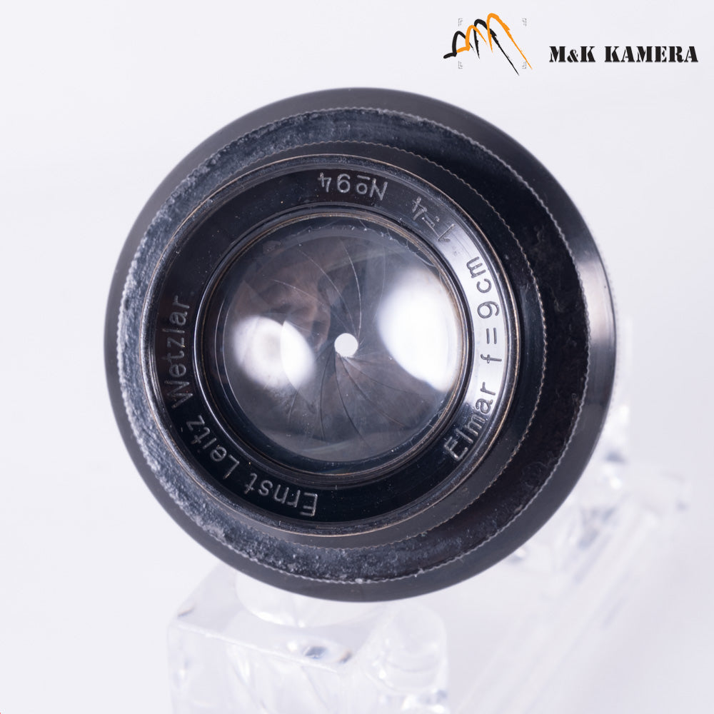 LEITZ Leica Elmar L39 90mm/F4.0 Fat/ Rare Black Paint Lens LTM Germany Fat #21807