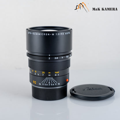 Leica APO-Summicron-M 90mm/F2.0 ASPH 11884 Black Lens Yr.1999 Germany 11884 #12058