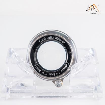 Leica Summar L39 50mm/F2.0 Silver excellent glass condition #23735