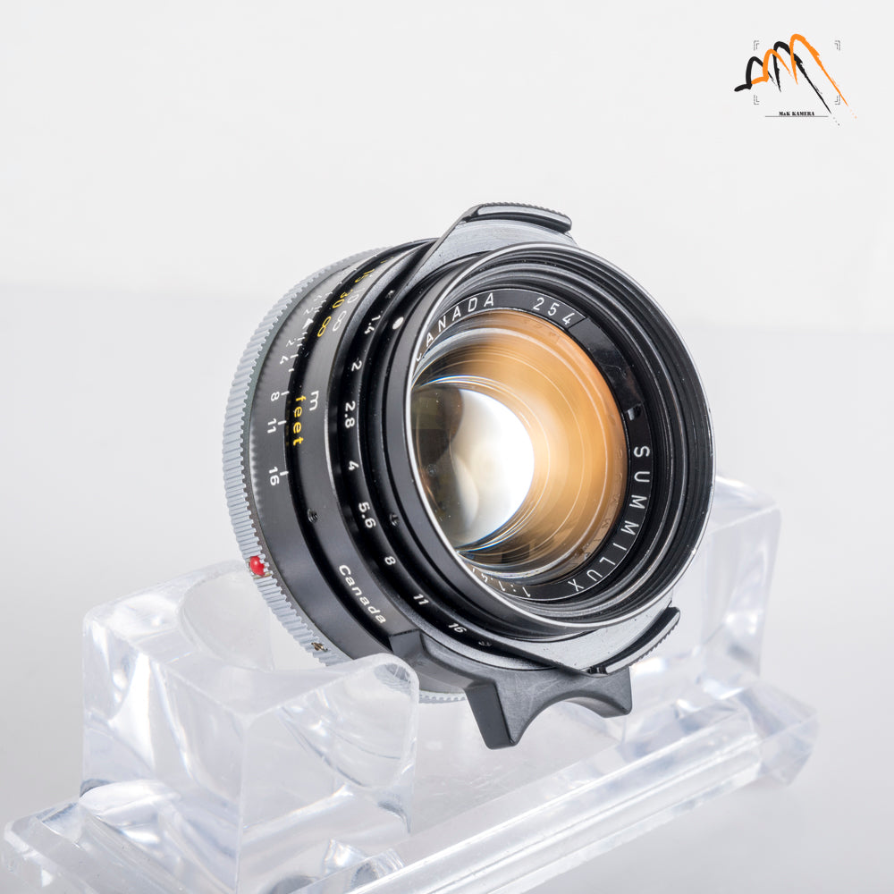 LEITZ Leica Summilux M 35mm/F1.4 Pre-Asph Black Lens Yr.1972 Canada #23757