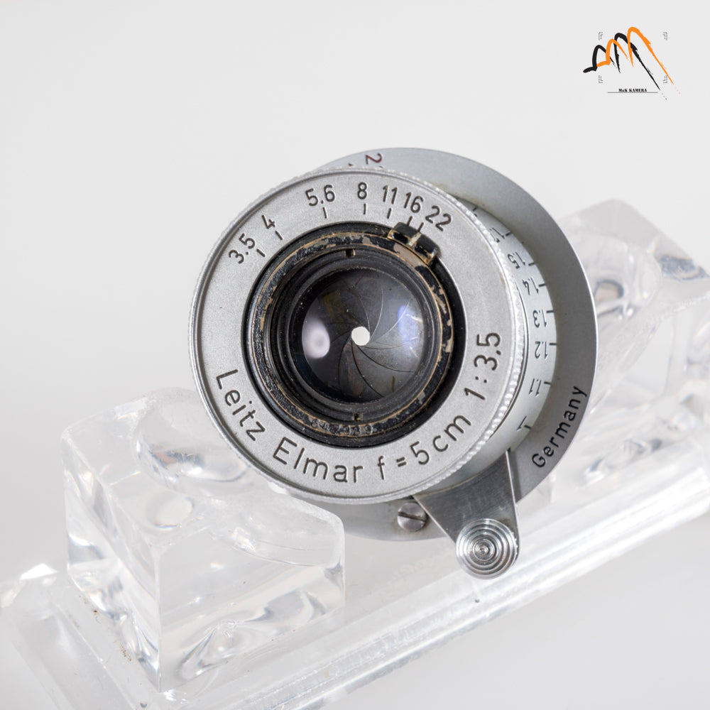 LEITZ Leica Elmar L39 50mm/F3.5 Red Scale Lens Yr.1948 LTM Germany #11492